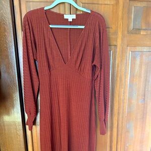 BAND OF GYPSIES KNIT MIDI DRESS